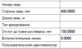 Свайное поле (параметрический объект)